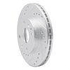 631-21000L Drilled/Slotted Brake Rotor [Silver], 1994-2002 Multiple Makes/Models, Position: Front Left - image 2