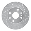 631-21000R Drilled/Slotted Brake Rotor [Silver], 1994-2002 Multiple Makes/Models, Position: Front Right - image 1