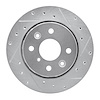 631-21001R Drilled/Slotted Brake Rotor [Silver], 1994-2000 Kia/Hyundai/Genesis, Position: Front Right - image 1