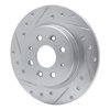 631-21003L Drilled/Slotted Brake Rotor [Silver], 1998-2003 Kia/Hyundai/Genesis, Position: Rear Left - image 2