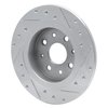 631-21003L Drilled/Slotted Brake Rotor [Silver], 1998-2003 Kia/Hyundai/Genesis, Position: Rear Left - image 4