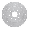 631-21003R Drilled/Slotted Brake Rotor [Silver], 1998-2003 Kia/Hyundai/Genesis, Position: Rear Right - image 1