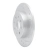 631-21003R Drilled/Slotted Brake Rotor [Silver], 1998-2003 Kia/Hyundai/Genesis, Position: Rear Right - image 2