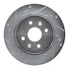 631-21004L Drilled/Slotted Brake Rotor [Silver], 2001-2003 Kia/Hyundai/Genesis, Position: Front Left - image 1