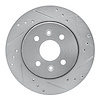 631-21004R Drilled/Slotted Brake Rotor [Silver], 2001-2003 Kia/Hyundai/Genesis, Position: Front Right - image 1