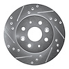 631-21006L Drilled/Slotted Brake Rotor [Silver], 2003-2005 Kia/Hyundai/Genesis, Position: Front Left - image 1