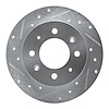 631-21008L Drilled/Slotted Brake Rotor [Silver], 2004-2009 Kia/Hyundai/Genesis, Position: Rear Left - image 1