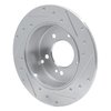 631-21010L Drilled/Slotted Brake Rotor [Silver], 2007-2012 Kia/Hyundai/Genesis, Position: Rear Left - image 4