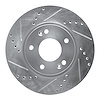 631-21011L Drilled/Slotted Brake Rotor [Silver], 2010-2013 Kia/Hyundai/Genesis, Position: Front Left - image 1