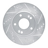 631-21011R Drilled/Slotted Brake Rotor [Silver], 2010-2013 Kia/Hyundai/Genesis, Position: Front Right - image 1