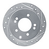 631-21013R Drilled/Slotted Brake Rotor [Silver], 2010-2013 Kia/Hyundai/Genesis, Position: Rear Right - image 1