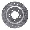 631-21014R Drilled/Slotted Brake Rotor [Silver], Fits Select Kia/Hyundai/Genesis, Position: Rear Right - image 1