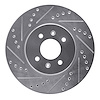 631-21015L Drilled/Slotted Brake Rotor [Silver], Fits Select Kia/Hyundai/Genesis, Position: Front Left - image 1