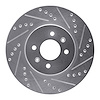 631-21015R Drilled/Slotted Brake Rotor [Silver], Fits Select Kia/Hyundai/Genesis, Position: Front Right - image 1