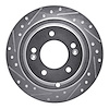 631-21017L Drilled/Slotted Brake Rotor [Silver], 2004-2006 Kia/Hyundai/Genesis, Position: Rear Left - image 1