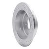 631-21017L Drilled/Slotted Brake Rotor [Silver], 2004-2006 Kia/Hyundai/Genesis, Position: Rear Left - image 4
