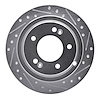 631-21017R Drilled/Slotted Brake Rotor [Silver], 2004-2006 Kia/Hyundai/Genesis, Position: Rear Right - image 1
