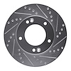 631-21020R Drilled/Slotted Brake Rotor [Silver], 2003-2006 Kia/Hyundai/Genesis, Position: Front Right - image 1