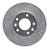 631-21022R Drilled/Slotted Brake Rotor [Silver], 2003-2005 Kia/Hyundai/Genesis, Position: Front Right - image 1