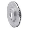 631-21022R Drilled/Slotted Brake Rotor [Silver], 2003-2005 Kia/Hyundai/Genesis, Position: Front Right - image 2