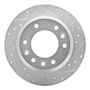 631-21024R Drilled/Slotted Brake Rotor [Silver], 2006-2014 Kia/Hyundai/Genesis, Position: Rear Right - image 1