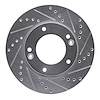 631-21025R Drilled/Slotted Brake Rotor [Silver], 2007-2009 Kia/Hyundai/Genesis, Position: Front Right - image 1
