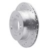 631-21026L Drilled/Slotted Brake Rotor [Silver], 2007-2009 Kia/Hyundai/Genesis, Position: Rear Left - image 2