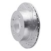 631-21026R Drilled/Slotted Brake Rotor [Silver], 2007-2009 Kia/Hyundai/Genesis, Position: Rear Right - image 2
