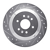 631-21027L Drilled/Slotted Brake Rotor [Silver], 2009-2010 Kia/Hyundai/Genesis, Position: Rear Left - image 1