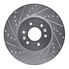 631-21028L Drilled/Slotted Brake Rotor [Silver], 2009-2010 Kia/Hyundai/Genesis, Position: Front Left - image 1