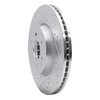 631-21028L Drilled/Slotted Brake Rotor [Silver], 2009-2010 Kia/Hyundai/Genesis, Position: Front Left - image 2