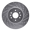 631-21028R Drilled/Slotted Brake Rotor [Silver], 2009-2010 Kia/Hyundai/Genesis, Position: Front Right - image 1