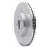 631-21028R Drilled/Slotted Brake Rotor [Silver], 2009-2010 Kia/Hyundai/Genesis, Position: Front Right - image 2