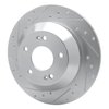 631-21029L Drilled/Slotted Brake Rotor [Silver], 2015-2020 Kia/Hyundai/Genesis, Position: Rear Left - image 2