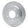 631-21034L Drilled/Slotted Brake Rotor [Silver], Fits Select Kia/Hyundai/Genesis, Position: Rear Left - image 2