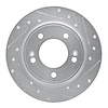 631-21034R Drilled/Slotted Brake Rotor [Silver], Fits Select Kia/Hyundai/Genesis, Position: Rear Right