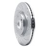 631-21035R Drilled/Slotted Brake Rotor [Silver], 2017-2020 Kia/Hyundai/Genesis, Position: Front Right - image 2