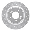 631-21036L Drilled/Slotted Brake Rotor [Silver], Fits Select Kia/Hyundai/Genesis, Position: Rear Left - image 1