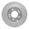 631-21037L Drilled/Slotted Brake Rotor [Silver], 2017-2019 Kia/Hyundai/Genesis, Position: Rear Left - image 1