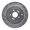 631-21039L Drilled/Slotted Brake Rotor [Silver], Fits Select Kia/Hyundai/Genesis, Position: Rear Left