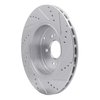 631-21039L Drilled/Slotted Brake Rotor [Silver], Fits Select Kia/Hyundai/Genesis, Position: Rear Left - image 4