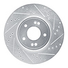 631-21040R Drilled/Slotted Brake Rotor [Silver], Fits Select Kia/Hyundai/Genesis, Position: Front Right - image 1