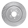631-21043R Drilled/Slotted Brake Rotor [Silver], Fits Select Kia/Hyundai/Genesis, Position: Rear Right - image 1