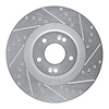 631-21044R Drilled/Slotted Brake Rotor [Silver], Fits Select Kia/Hyundai/Genesis, Position: Front Right - image 1