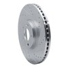 631-21044R Drilled/Slotted Brake Rotor [Silver], Fits Select Kia/Hyundai/Genesis, Position: Front Right - image 2