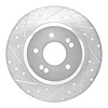 631-21047L Drilled/Slotted Brake Rotor [Silver], Fits Select Kia/Hyundai/Genesis, Position: Rear Left - image 1