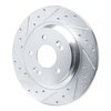 631-21047L Drilled/Slotted Brake Rotor [Silver], Fits Select Kia/Hyundai/Genesis, Position: Rear Left - image 2