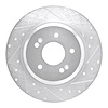 631-21047R Drilled/Slotted Brake Rotor [Silver], Fits Select Kia/Hyundai/Genesis, Position: Rear Right - image 1