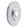 631-21048R Drilled/Slotted Brake Rotor [Silver], Fits Select Kia/Hyundai/Genesis, Position: Front Right - image 2