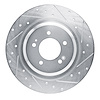 631-21049R Drilled/Slotted Brake Rotor [Silver], Fits Select Kia/Hyundai/Genesis, Position: Rear Right